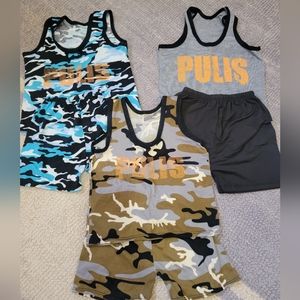 12 to 18months 3 sets summer tank and shorts